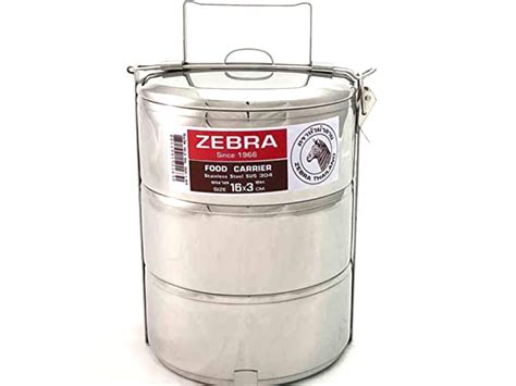 Zebra Stainless Steel (sus304) Food Carrier 3x16cm. Made in 